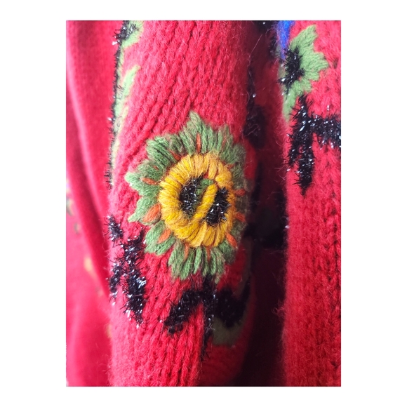 Vintage Cervelle Longline Embellished Shawl Neck Knit Button Front Cardigan - Picture 4 of 11